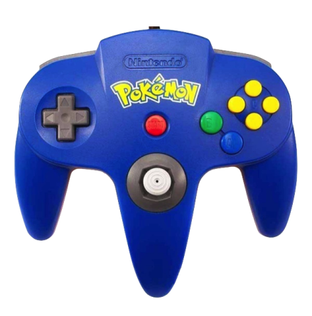 N64 Handkontroll Pok�mon Edition Bl�/gul beg